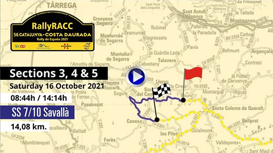 WRC Catalogne 2021 carte S3 S4 S5