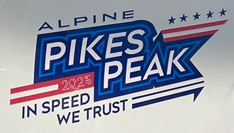 Alpine A110 GT4 Evo   Pikes Peak logo