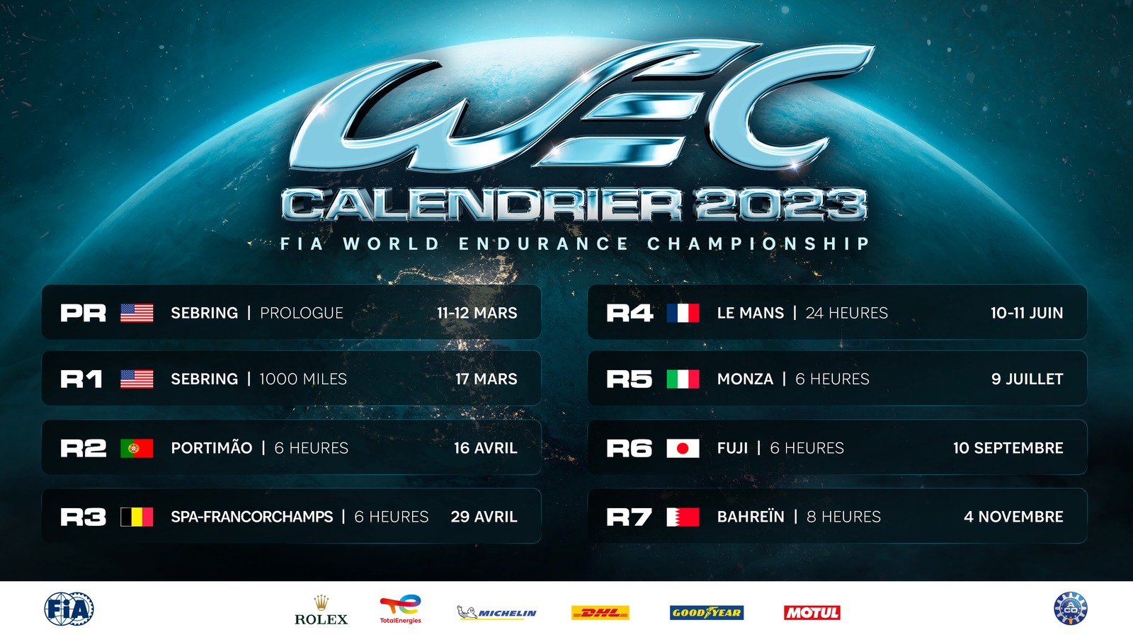 calendrier European GT4 2023