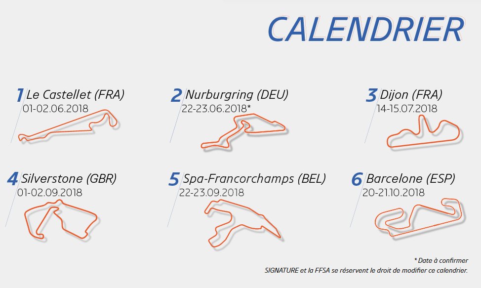 Alpine Europa Cup Calendrier2018