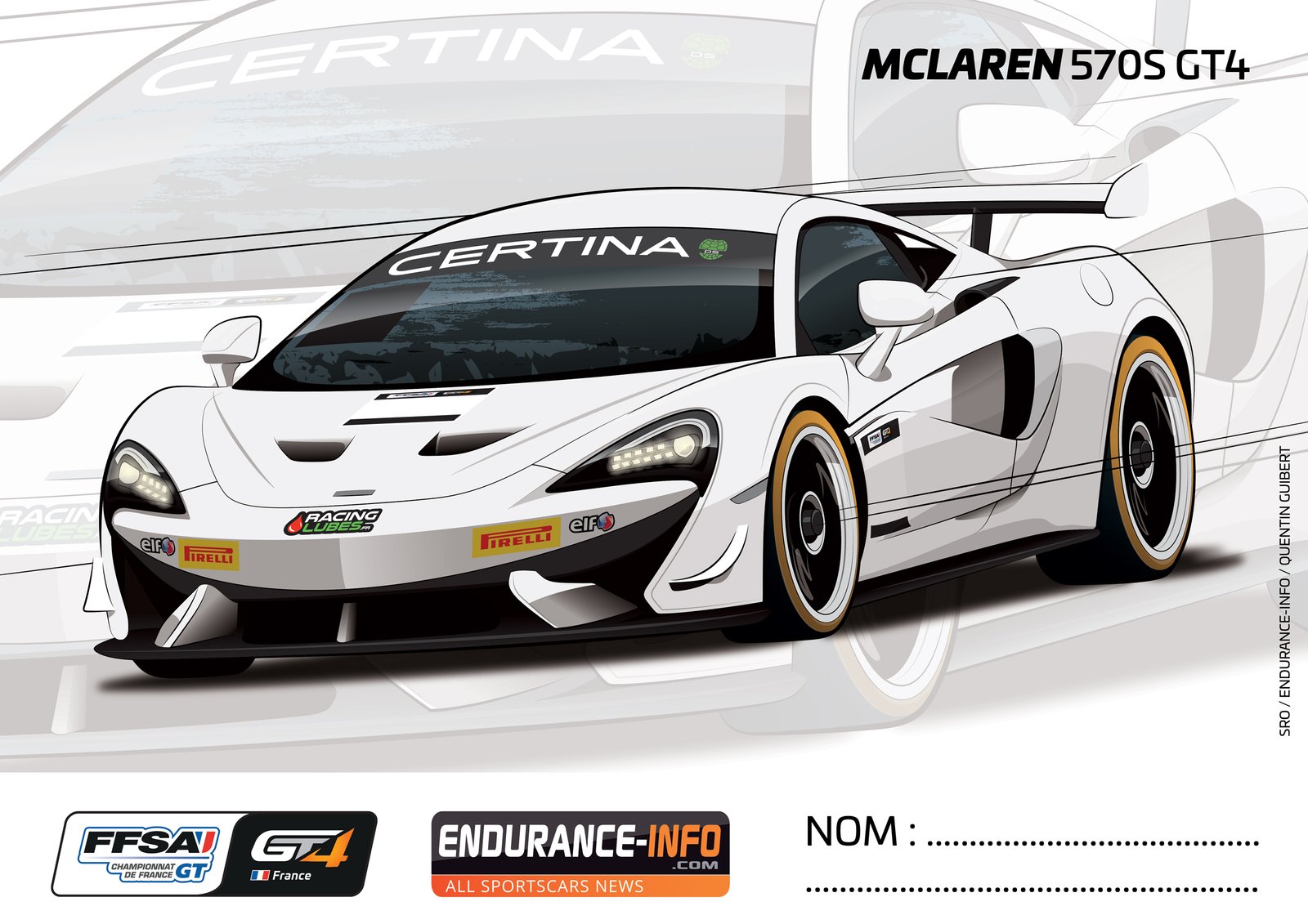 McLaren GT4 A Colorier