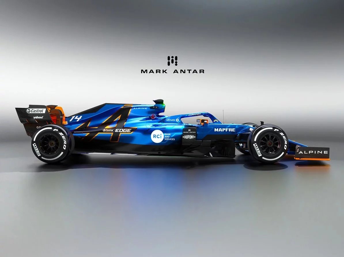 Alpine F1 2021 design antar 1