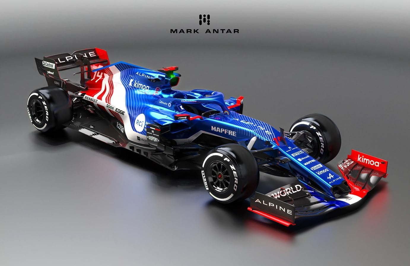 Alpine F1 2021 design antar 2